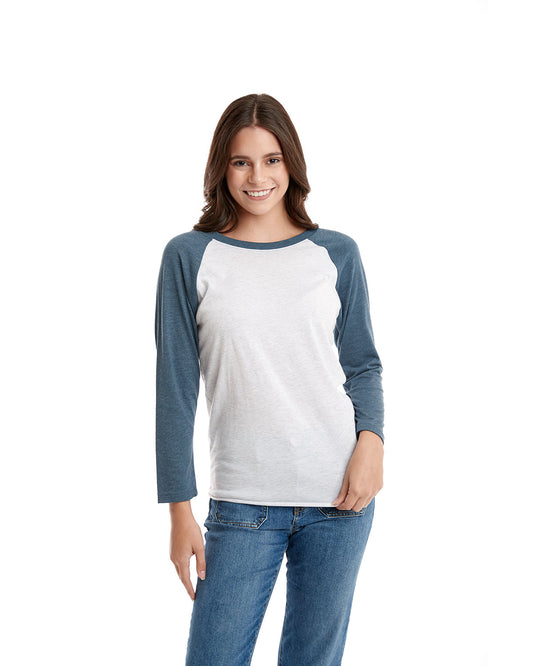 Next Level Apparel Unisex Triblend Three-Quarter Sleeve Raglan 6051