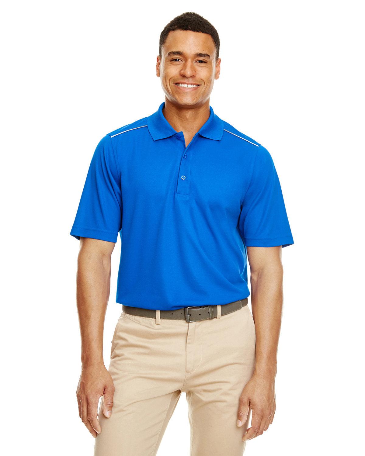 Core365 Men's Radiant Performance Piqué Polo with Reflective Piping 88181R
