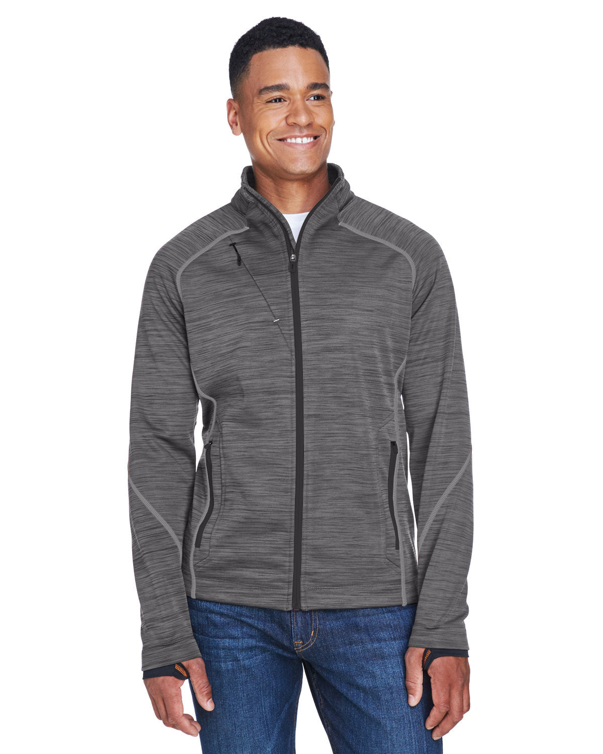 North End Men's Flux Mélange Bonded Fleece Jacket 88697