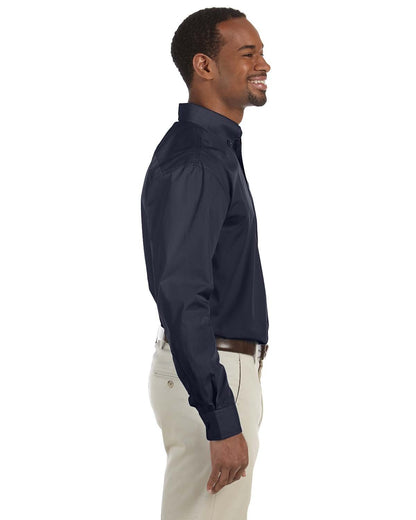 Harriton Men's Tall Essential Poplin M510T #color_NAVY