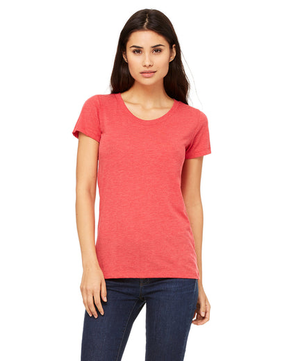 BELLA + CANVAS Ladies' Triblend Short-Sleeve T-Shirt B8413 #color_RED TRIBLEND