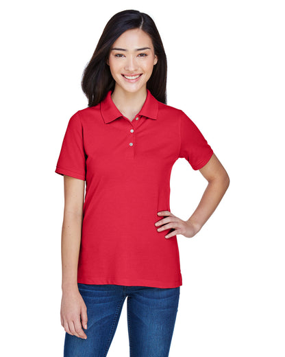 Harriton Ladies' Easy Blend™ Polo M265W #color_RED