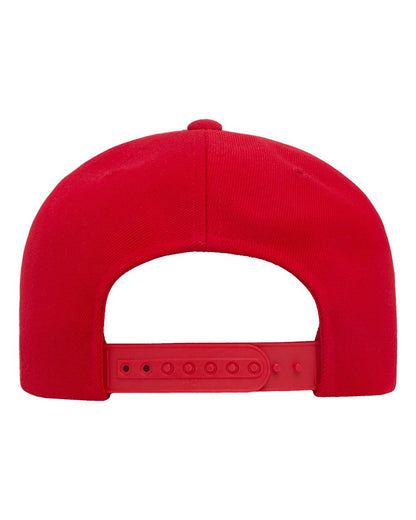 YP Classics Premium Flat Bill Snapback Cap 6089M #color_Red