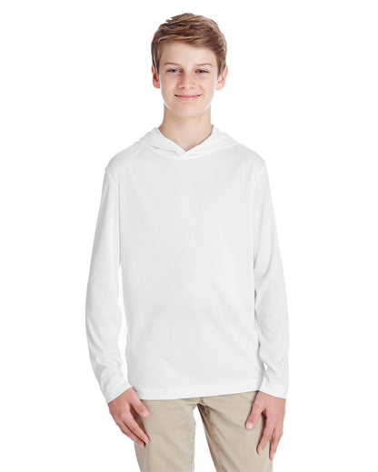 Team 365 Youth Zone Performance Hooded T-Shirt TT41Y #color_WHITE
