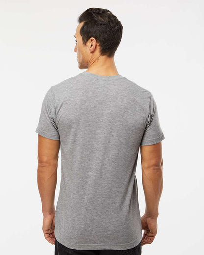 M&O Deluxe Blend V-Neck T-Shirt 3543 #colormdl_Heather Grey