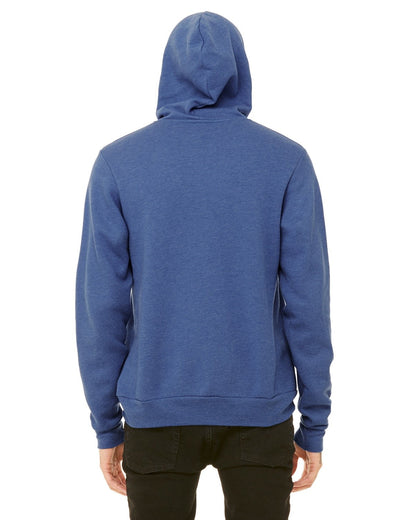 BELLA + CANVAS Unisex Sponge Fleece Full-Zip Hooded Sweatshirt 3739 #color_HEATHER TRUE ROY