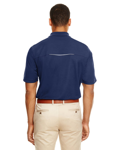 Core365 Men's Radiant Performance Piqué Polo with Reflective Piping 88181R #color_CLASSIC NAVY