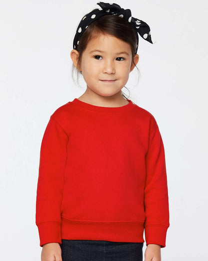 Rabbit Skins Toddler Fleece Crewneck Sweatshirt 3317 #colormdl_Red