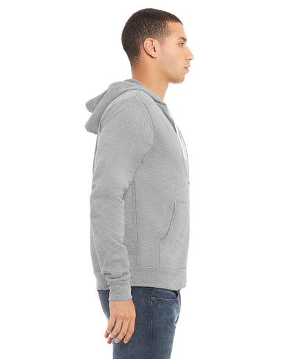 BELLA + CANVAS Unisex Sponge Fleece Full-Zip Hooded Sweatshirt 3739 #color_ATHLETIC HEATHER