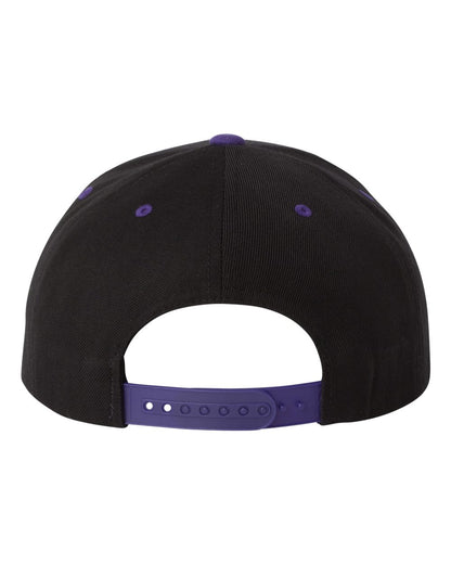 YP Classics Premium Flat Bill Snapback Cap 6089M #color_Black/ Purple