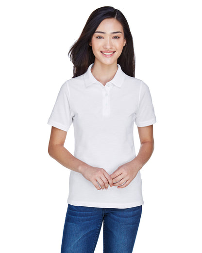 Harriton Ladies' Easy Blend™ Polo M265W #color_WHITE