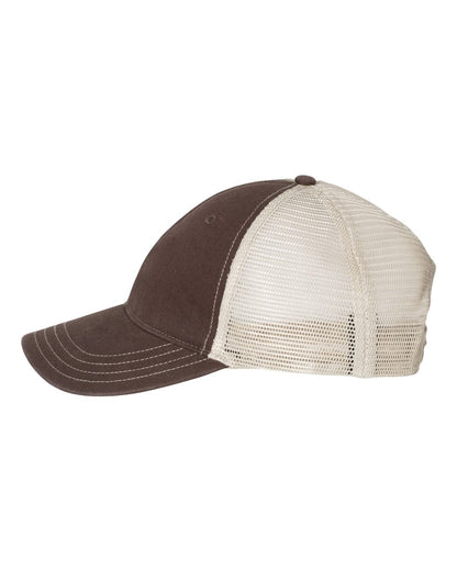 Richardson Garment-Washed Trucker Cap 111 #color_Brown/ Khaki