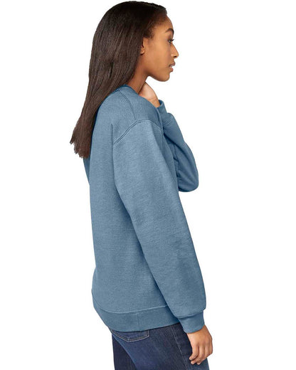 Gildan Adult Softstyle® Fleece Crew Sweatshirt SF000 #color_STONE BLUE
