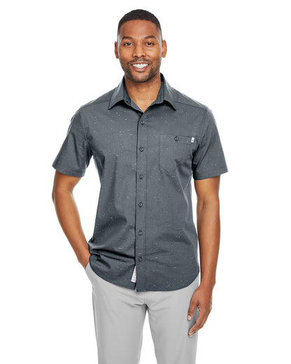 Spyder Men's Stryke Woven Short-Sleeve Shirt S17019 #color_POLAR