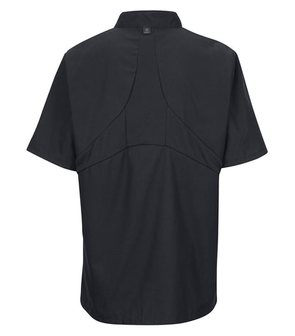 Red Kap SS ChefCoat w/ Mimix & OILBLOK 046X #color_Black