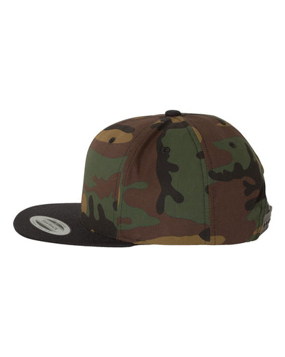 YP Classics Premium Flat Bill Snapback Cap 6089M #color_Camo/ Black