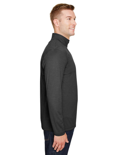 Team 365 Men's Zone Sonic Heather Performance Quarter-Zip TT31H #color_BLACK HEATHER