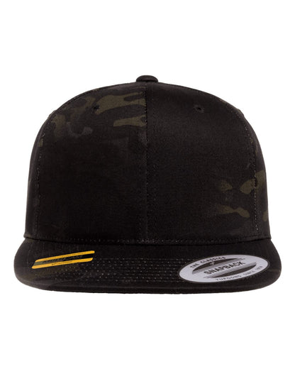 YP Classics Premium Flat Bill Snapback Cap 6089M #color_Multicam Black