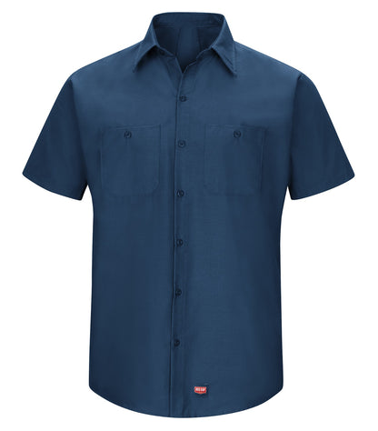 Red Kap S/S Work Shirt with Mimix SX20 #color_Navy