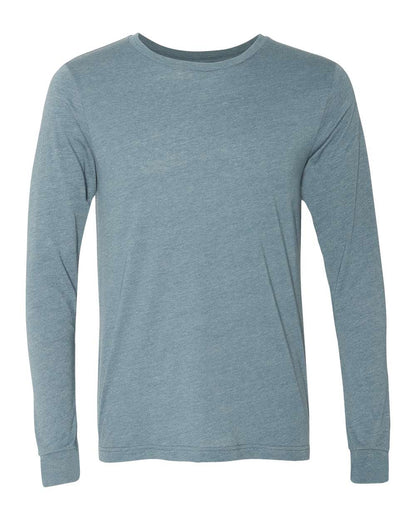 BELLA + CANVAS Heather CVC Long Sleeve Tee 3501CVC #color_Heather Slate