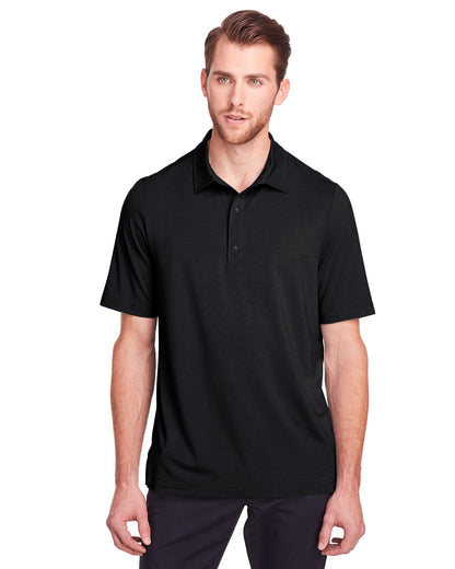 North End Men's Jaq Snap-Up Stretch Performance Polo NE100 #color_BLACK