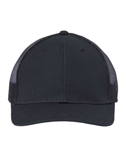 Atlantis Headwear Sustainable Recy Three Trucker Cap RETH #color_Black/ Black