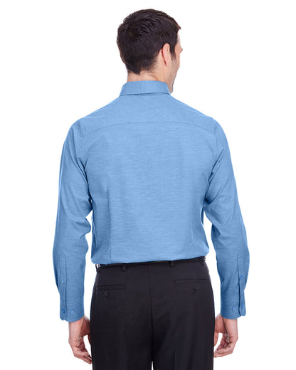 Devon & Jones Men's Crown Collection® Stretch Pinpoint Chambray Woven Shirt DG562 #color_FRENCH BLUE