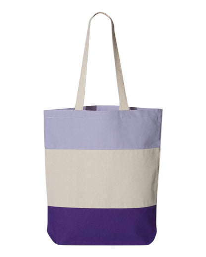 Q-Tees 11L Tri-Color Tote Q125900 #color_Purple/ Natural/ Lavender