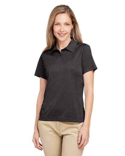 Team 365 Ladies' Zone Sonic Heather Performance Polo TT51HW #color_BLACK HEATHER