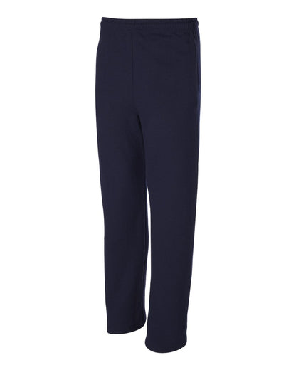 JERZEES NuBlend® Open-Bottom Sweatpants with Pockets 974MPR #color_J. Navy