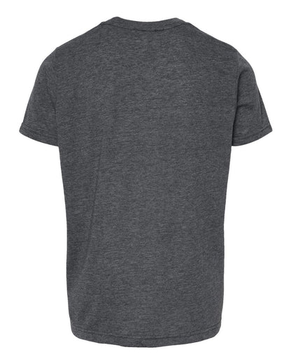 M&O Youth Deluxe Blend T-Shirt 3544 #color_Heather Charcoal