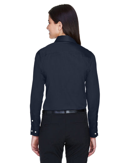 Devon & Jones Ladies' Crown Collection® Solid Stretch Twill Woven Shirt DG530W #color_NAVY