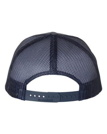 Richardson Five-Panel Trucker Cap 112FP #color_Ombre Blue/ Navy