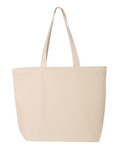 Q-Tees 25L Zippered Tote Q611 #color_Natural