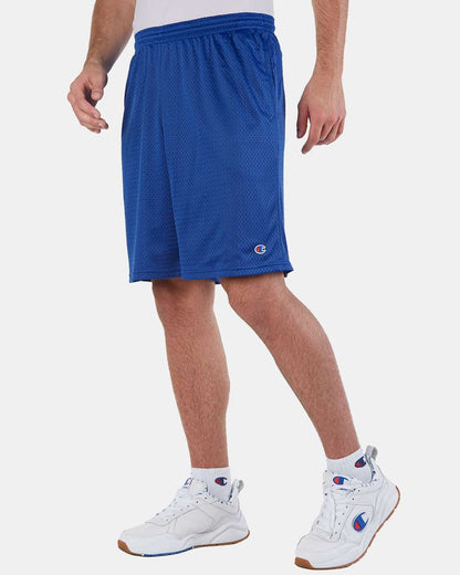 Champion Polyester Mesh 9" Shorts with Pockets S162 #colormdl_Athletic Royal