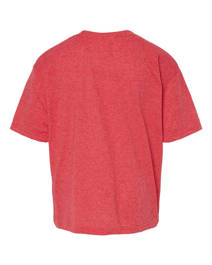 M&O Youth Gold Soft Touch T-Shirt 4850 #color_Heather Red