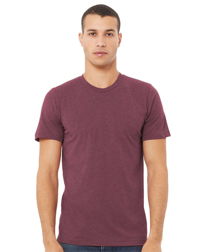 BELLA + CANVAS Triblend Tee 3413 #colormdl_Maroon Triblend