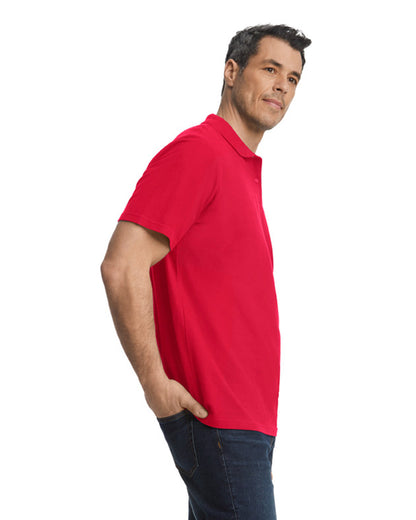 Gildan Men's Softstyle Double Pique Polo G648 #color_RED