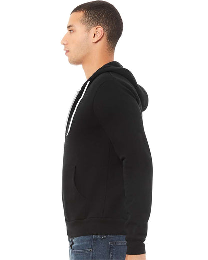 BELLA + CANVAS Sponge Fleece Full-Zip Hoodie 3739 #colormdl_Black