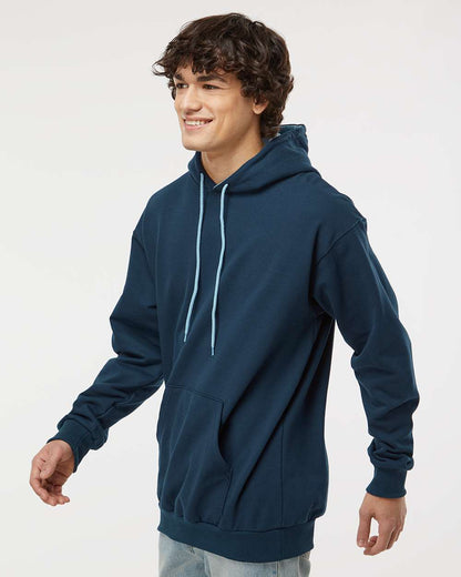 King Fashion Two-Tone Hooded Sweatshirt KF9041 #colormdl_Navy/ Light Blue