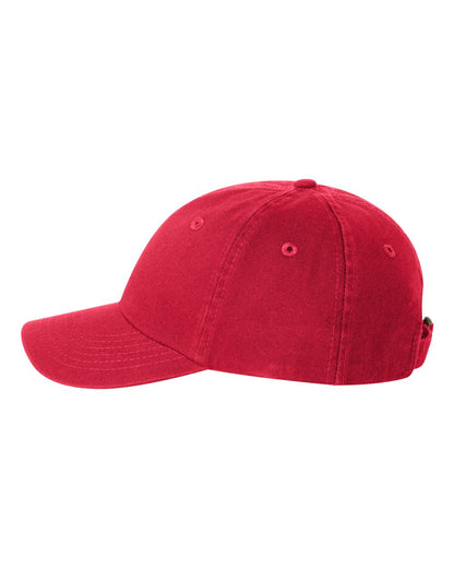 Valucap Small Fit Bio-Washed Dad Hat VC300Y #color_Red