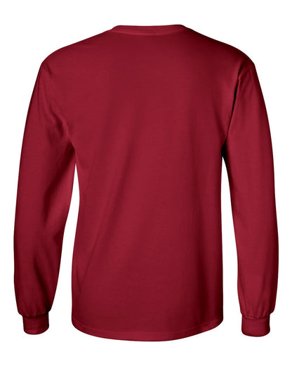 Gildan Ultra Cotton® Long Sleeve T-Shirt 2400 #color_Cardinal Red