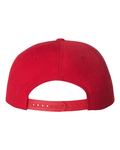 YP Classics Premium Five-Panel Snapback Cap 5089M #color_Red