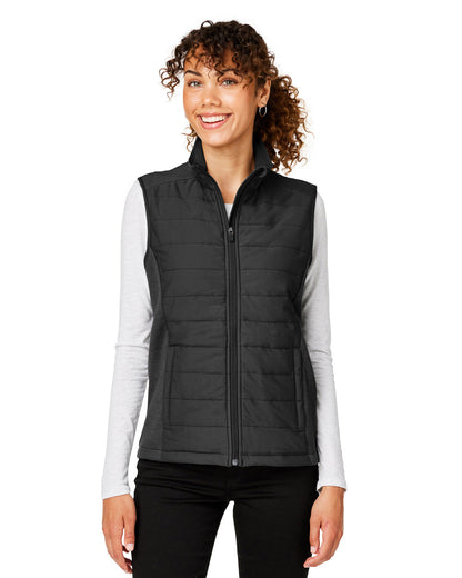 Devon & Jones New Classics® Ladies' Charleston Hybrid Vest DG706W #color_BLK MELANGE