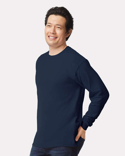 Gildan Ultra Cotton® Long Sleeve T-Shirt 2400 #colormdl_Navy