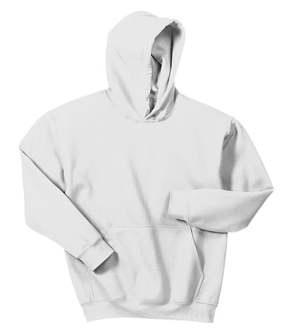 Gildan HEAVYBLEND HOOD YTH SWEATSHIRT 185B #color_White