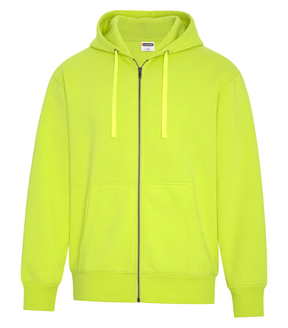 ATC WeRK Heavyweight Fleece FZ Hood WERK422 #color_Safety Yellow