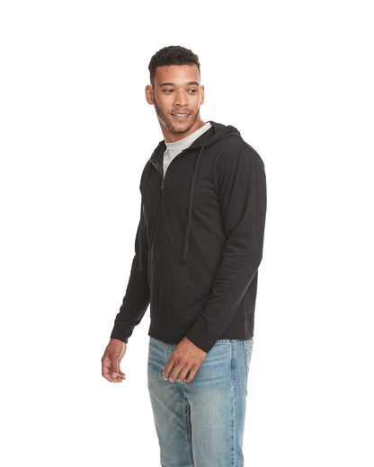 Next Level Apparel Adult Laguna French Terry Full-Zip Hooded Sweatshirt 9601 #color_BLACK