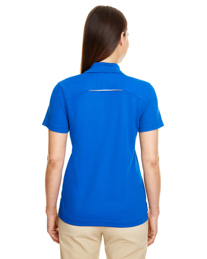 Core365 Ladies' Radiant Performance Piqué Polo with Reflective Piping 78181R #color_TRUE ROYAL