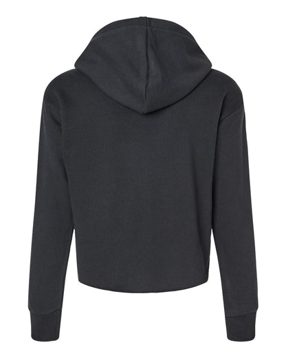 Next Level Ladies' Cropped Pullover Hooded Sweatshirt 9384 #color_Black